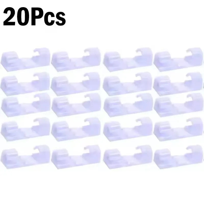 Cable Clips Organizer Drop Wire Holder Cord Management Self-Adhesive Cable Manager Fixed Clamp Wire Winder For Home Office Car
