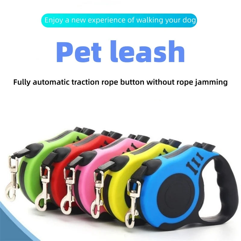 Automatic Retractable Dog Leash 3m/5m Nylon Lead for Small Dogs Cats Durable Puppy Traction Rope for Outdoor