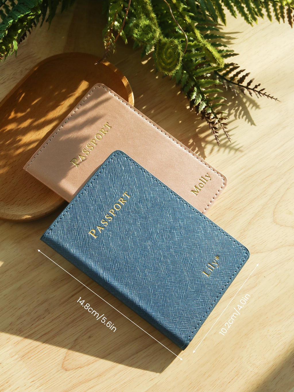Personalized Passport Holder Customized Hot Stamping Name Passport Customize Letters Cover Passport Holder Travel Wallet