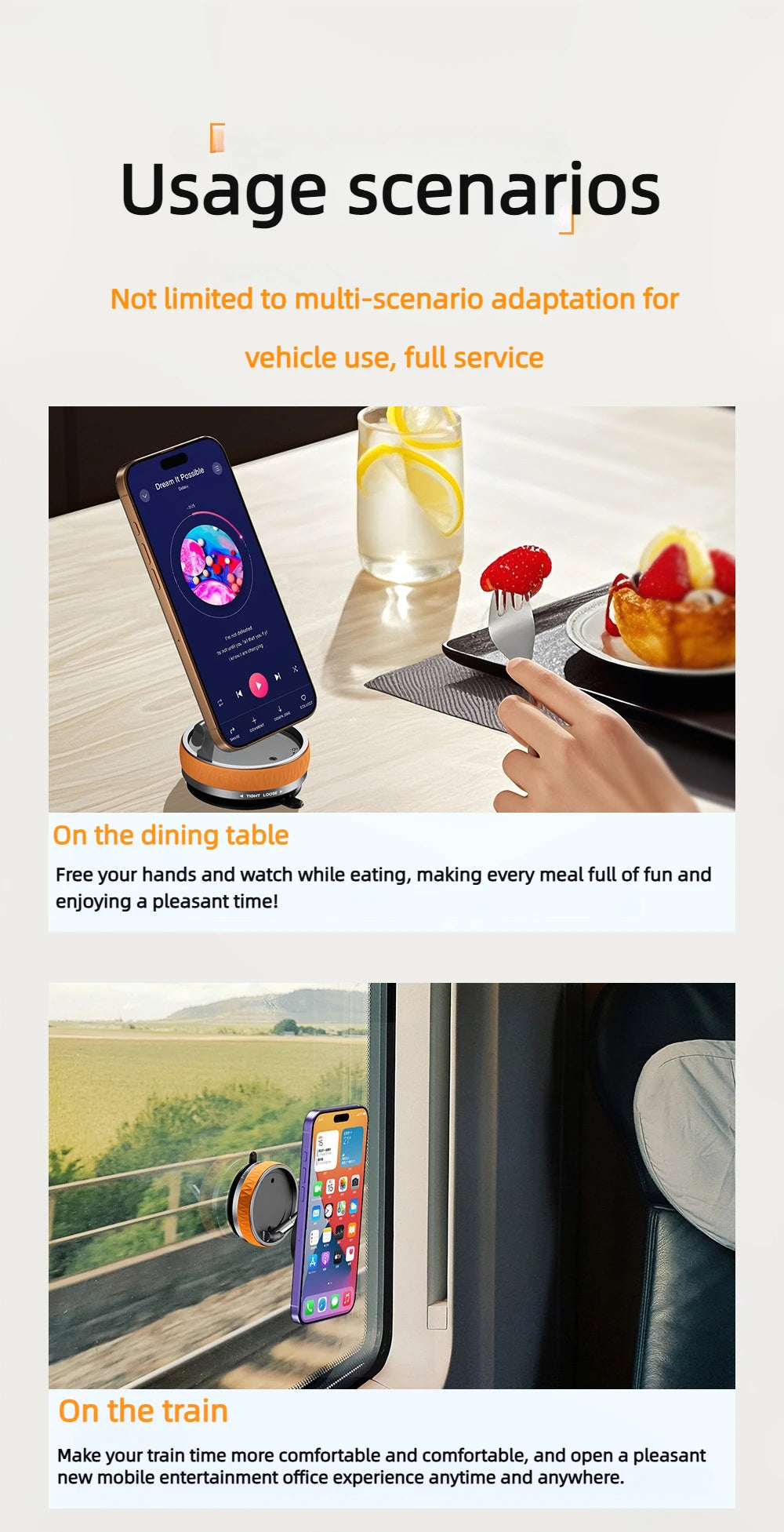 Car Magsafe Phone Holder,360° Adjustable Car Phone Mount,for iPhone and All smartphones,Suitable for your Car/Gym/Mirror/Desktop