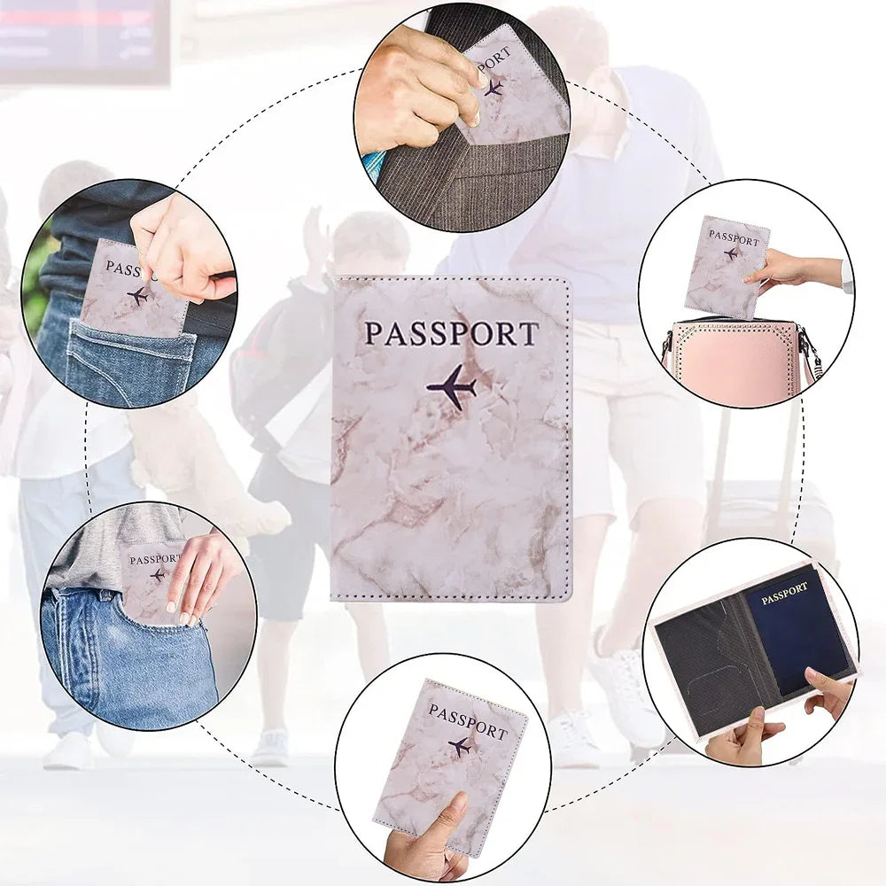 Passport Holder Passport Case Travel Waterproof Passport Protective Cover Embroidery Pattern Holder Air Plan Travel Accessories