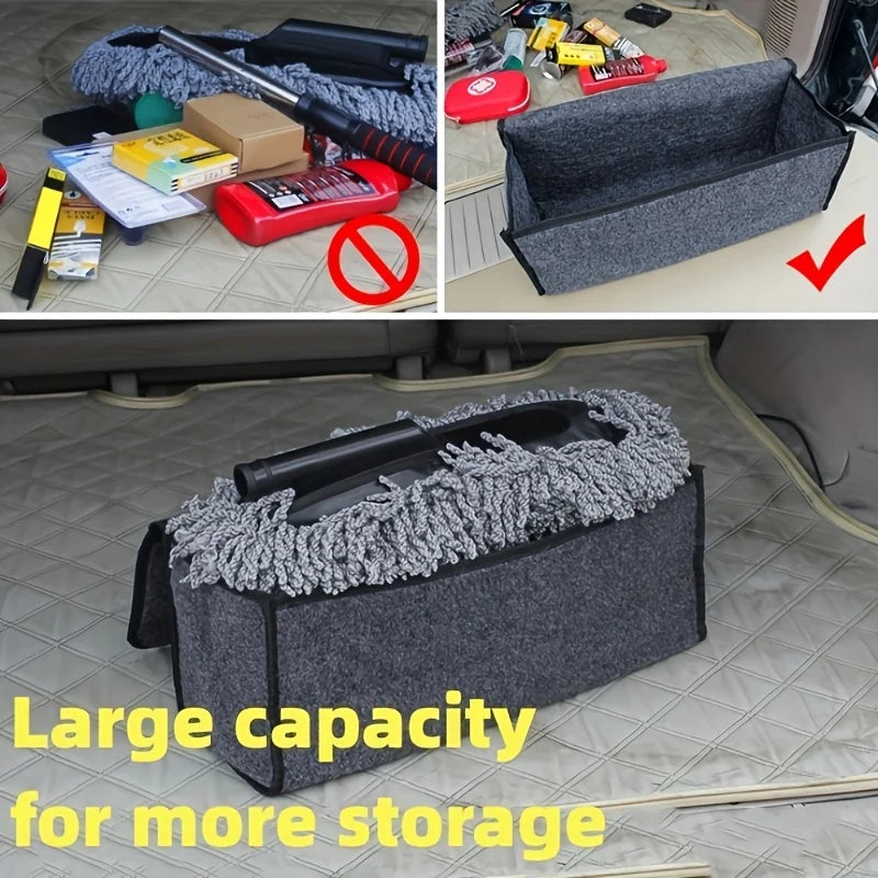 1 Car Trunk Organizer Box,Foldable Storage Bag with Compartments For SUVs,Sedans,Trucks-Durable Fabric Car Interior Accessories