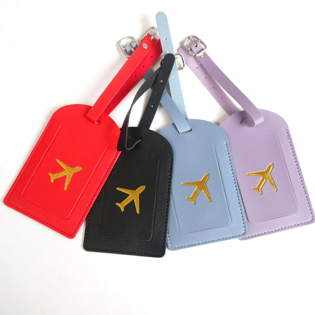 Custom Initial Travel Passport Holder and Luggage Tag Fashion Logo Gold Airplane Women Suitcase Name Label Men Passport Holder