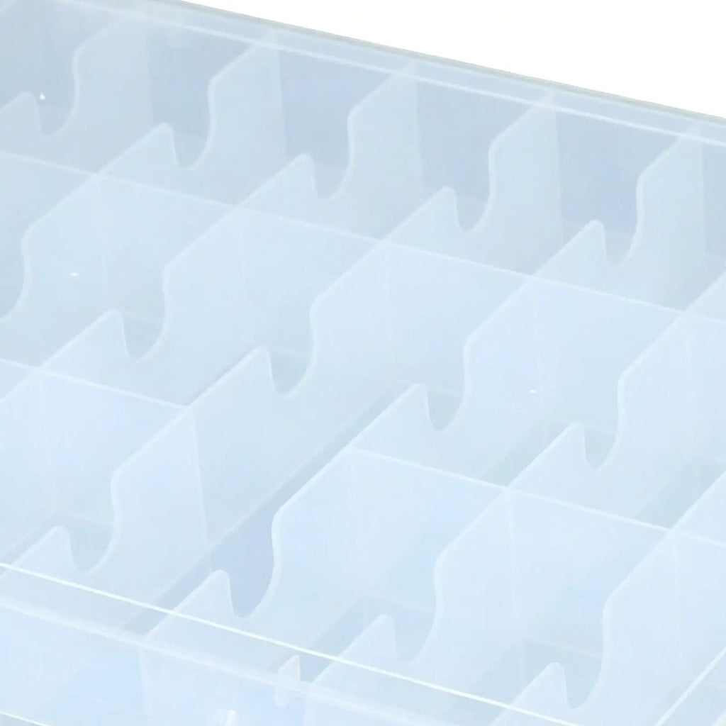 Clear Storage Boxes Double Sided Organizer Case Box With Handle 46 Compartments Clear Box With Lid For Home Office Bedroom