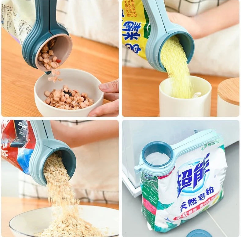 Snack Sealing Clip Fresh Keeping Sealer Clamp Plastic Food Saver Travel Kitchen Gadgets Seal Pour Food Storage Bag Cap Clip