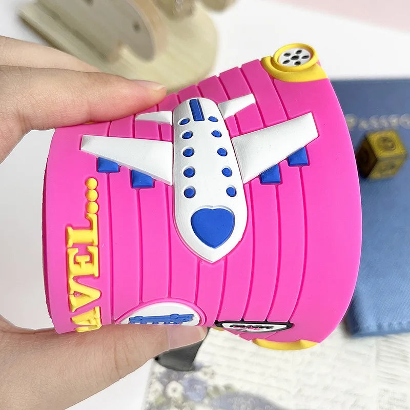 1pc Name ID Card Silicone Travel Luggage Tags Suitcase Travel Accessories Quickly Discover Luggage Tags Name Baggage Information
