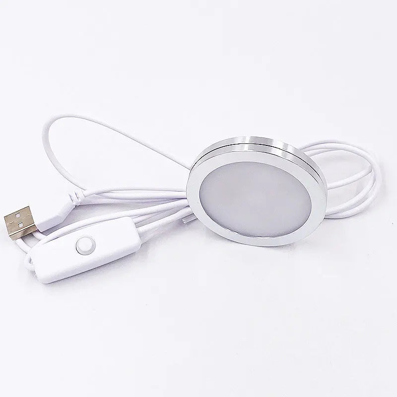 USB 5V LED Under Cabinet Light 5W 3W 7W Mini Spotlight Jewelry Display Showcase Wardrobe Surfaced Mounted Ceiling lamp downlight