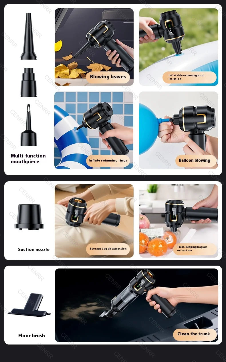 Mini Car Vacuum Cleaner Strong Scution Cordless 998000PA Powerful Wireless Car Cleaner HandHeld Portable Vacuum Cleaner for Car