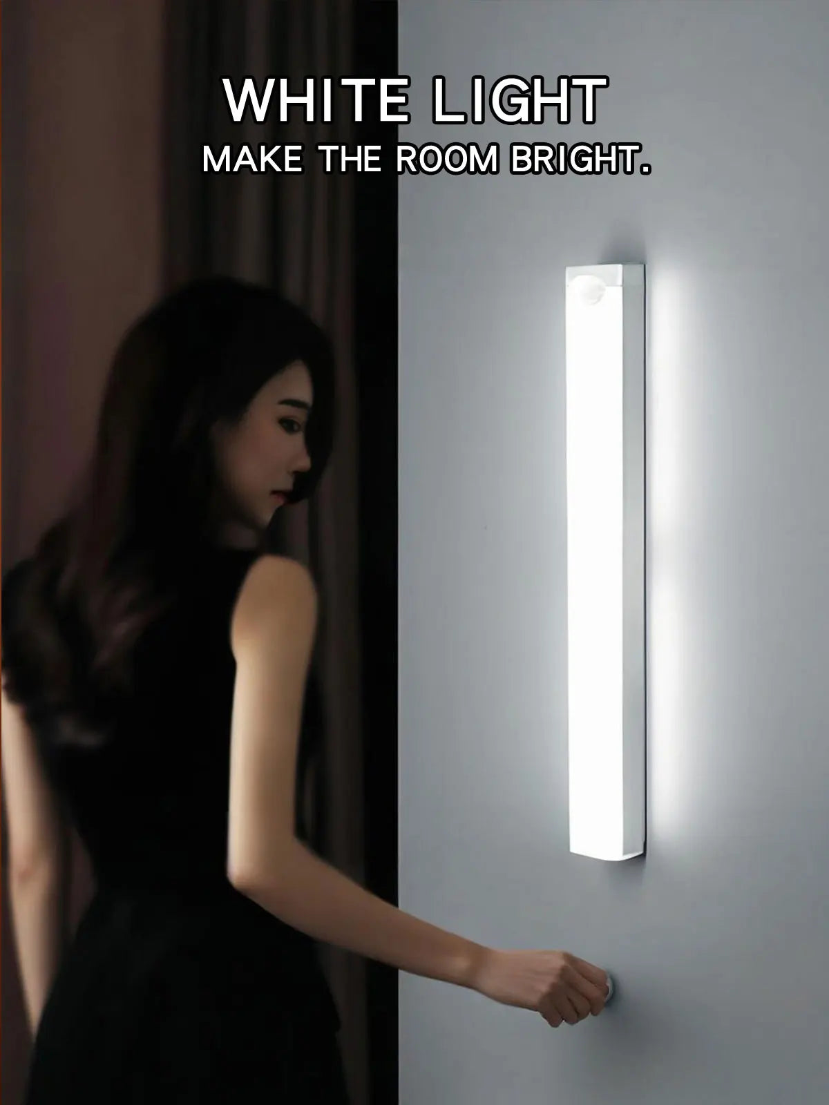 LED Motion Sensor Light Type C Rechargeable Light Wireless LED Night Light Cabinet Wardrobe Lamp Staircase Backlight For Kitchen