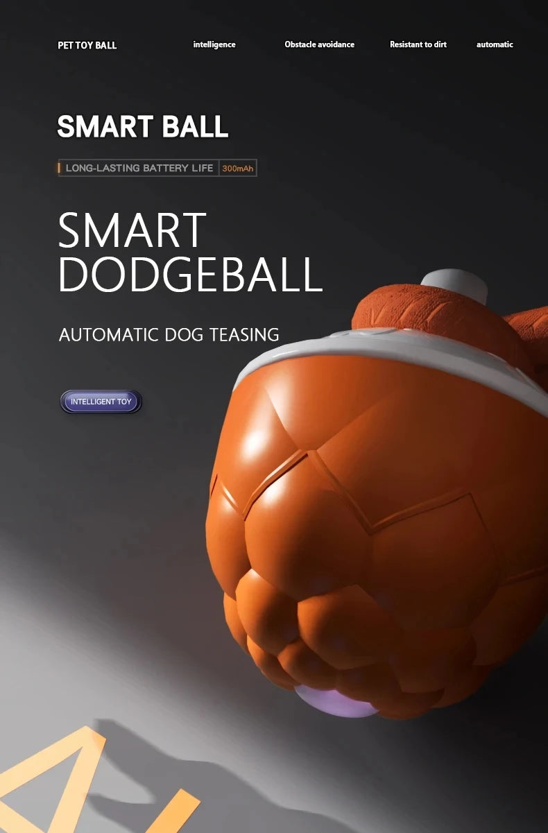 Intelligent rolling interactive dog toy ball Automatically moves and can emit barking sounds Puppy Chew Toys Knot Rope