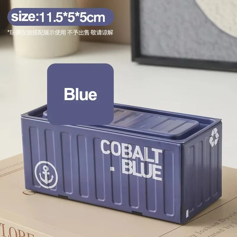 Iron Storage Box Retro Industrial Style Metal Miniature Container Model Decorative Storage Box Creative Model Display Piece