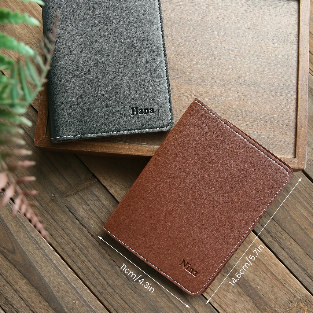 1 PCS Custom Name Passport Holder Personalized Leather Passport Cove Customized Travel Accessories Handmade Passport Holder Gift