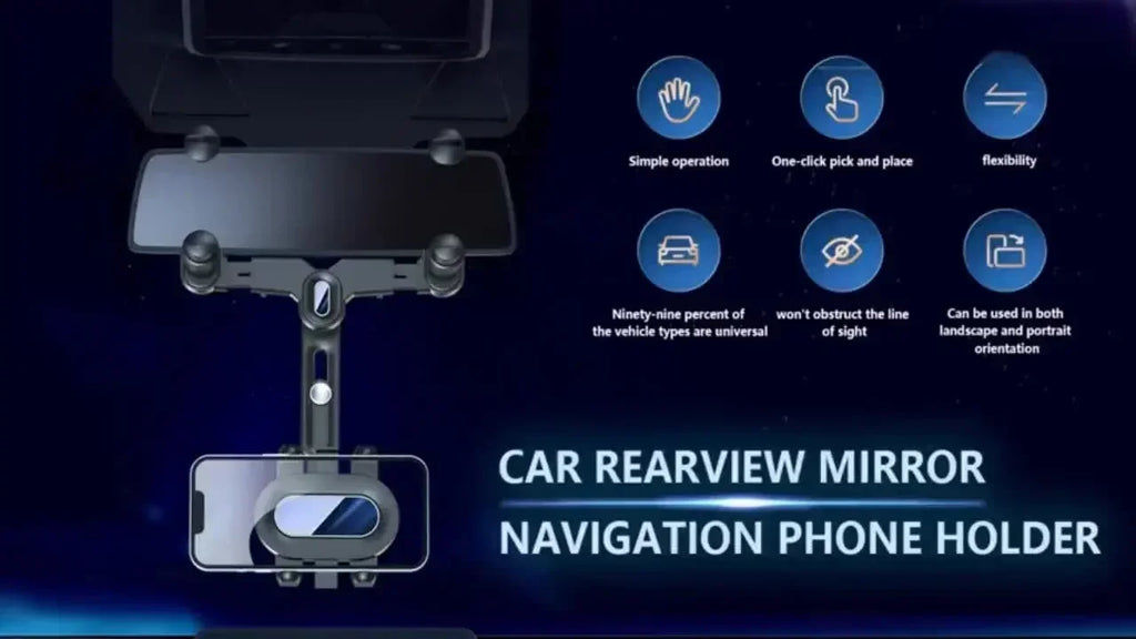 Car 360° Phone Holder For Phone And GPS Mount Support Rotating Adjustable Telescopic All Phone Holder Navigation Support Tools