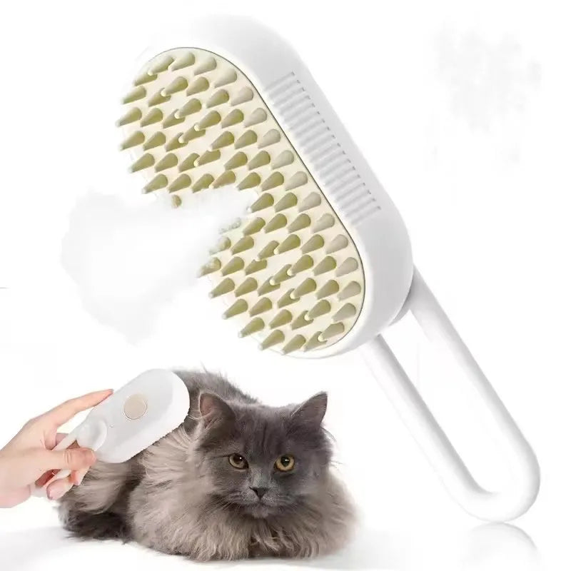 1pcs Steam Pet Brush 3-in-1 Massage Dog Steamy Brush Spray Beauty Tangled and Loose Hair Removal Cats Grooming Comb Dogs