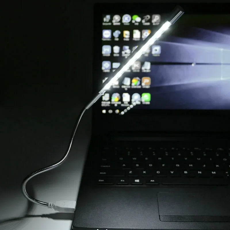 USB LED Reading Light Flexible Book Light 10 LED Mini Lamp for Laptop Notebook PC Computer Study Desk Bedroom Night Light