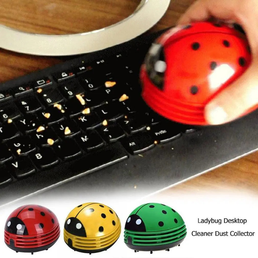 Mini Cute Ladybug Vacuum Cleaner  for Home Office Table Dust CollectorCleaning Brush Keyboard Desktop Cleaner Dropshipping Hot