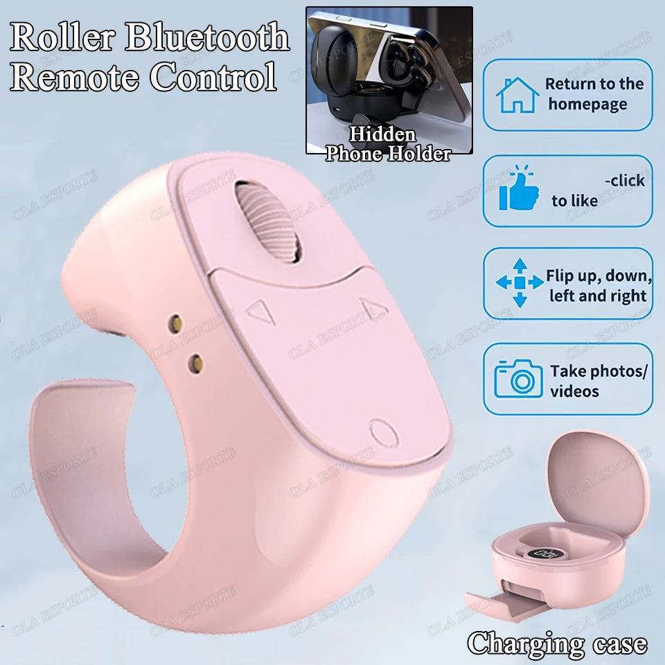 New Bluetooth Remote Control Touch Screen Page Turner Camera Video Recording Music Control For iPad iPhone Remote Scrolling Ring