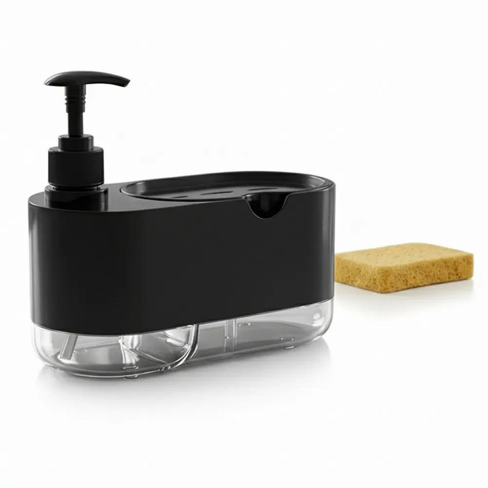 Soap Dispenser With Sponge Holder Shampoo Dispenser Soap Pump Container Storage Organizer Holder For Home Bathroom Kitchen