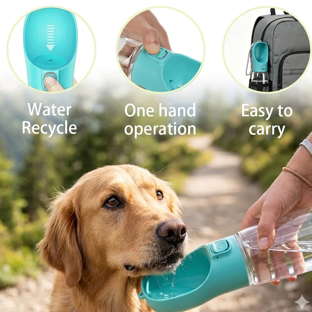 Outdoor Portable Pet Water Bottle Leakproof Large Capacity Dog Travel Drinking Water Feeder for Puppy Cats Pets Pug Accessories