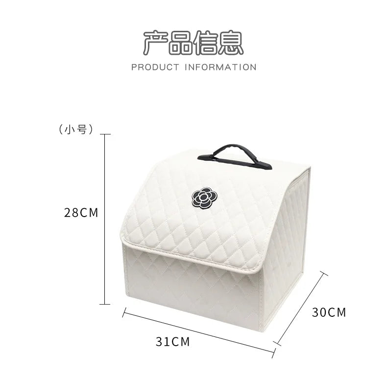 Car Trunk Organizer Durable Foldable Storage Box with Easy-Clean Compartments Versatile Interior Accessories for Car Organizati