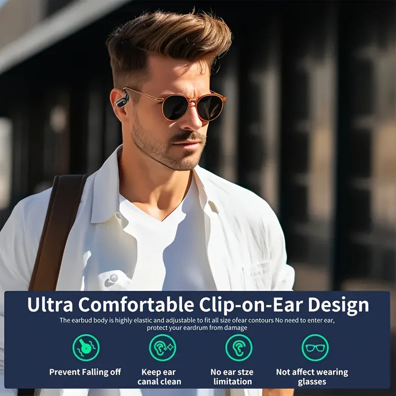Bluetooth Earphones Original Wireless Digital Display Screen Earbuds With Mic HIFI Level Lossless Sound Quality Design Earbuds