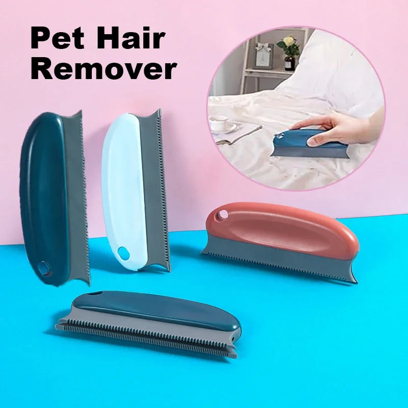1Pc Pet Hair Remover Brush Portable Double Serrated Structure Pet Hair Detailer Brush for Car Interiors Furniture Carpet Sofa
