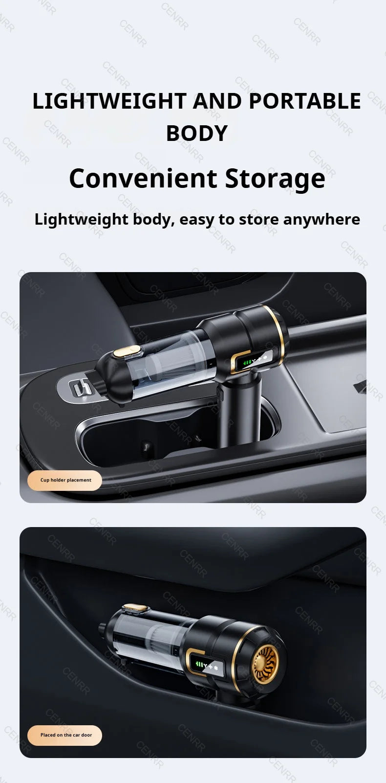 Mini Car Vacuum Cleaner Strong Scution Cordless 998000PA Powerful Wireless Car Cleaner HandHeld Portable Vacuum Cleaner for Car