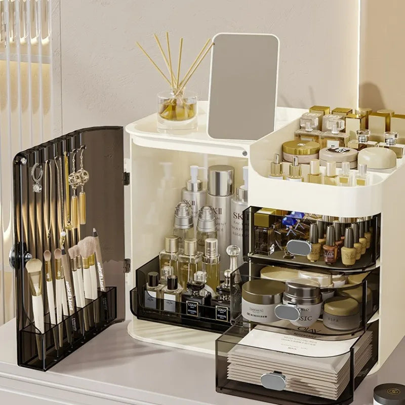 Cosmetics Storage Box Drawer Type Desk Storage Cabinet Dressing Table Sundries Storage Box Lipstick Facial Mask Storage Box