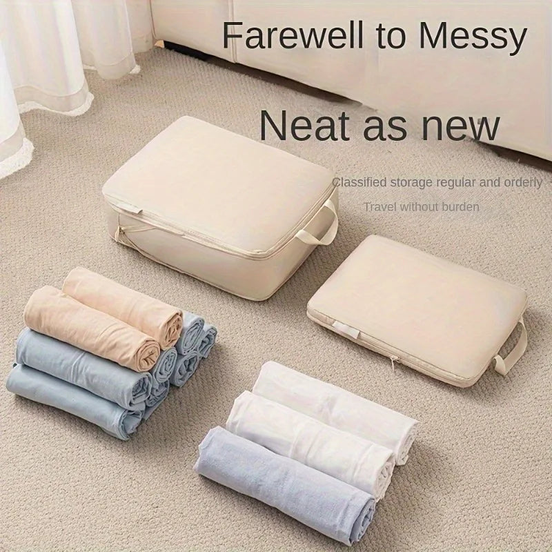 Lightweight Polyester Packing Cubes,6-Piece Organizer Set-Effortless Compression,Saves Room for Souvenirs,Perfect for Long Trips