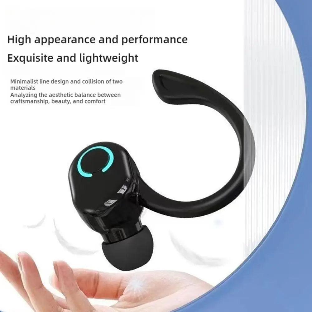 Bluetooth 5.2 Wireless Headset Single Ear-Hook Earplugs Ultra Long Battery Life Business Earphone Mobile Phone Headphone Earbuds