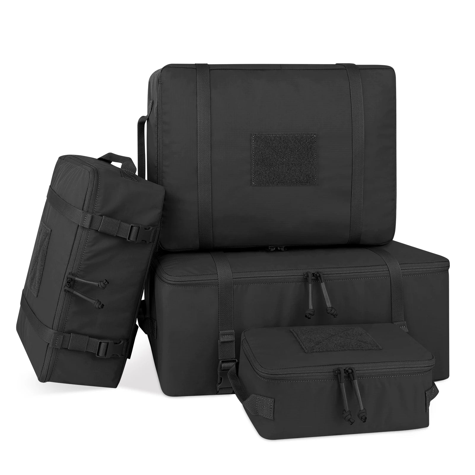 KRYDEX 4pcs Tactical Travel Packing Organizer Packing Cubes 70D Nylon Waterproof Luggage Bags Outdoor Modular Pouch Set