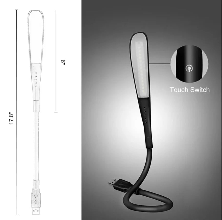 LED USB Light Portable Laptops Touch Sensor LED Book Light for Power Bank PC Laptops Book Night Lighting