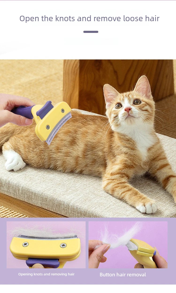 Pet brush, pet grooming tool, deshedding comb, Teddy and Golden Retriever hair removal brush, pet cleaning supplies，dog brush