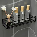 Bathroom Shelf Wall Mounted Corner Storage Shelves Shampoo Holder Cosmetic Rack Iron Shower Drain Basket Bathroom Organizer
