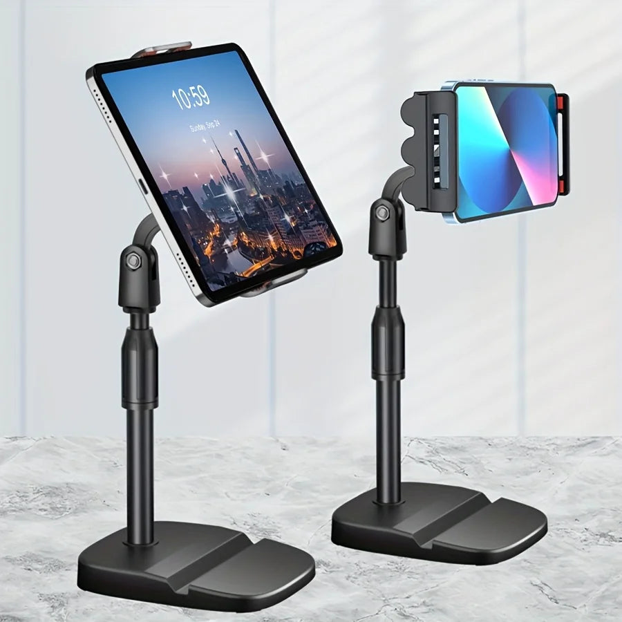 Weighted base for stable phone/tablet universal stand! Large sized multifunctional 2-in-1 with phone slot