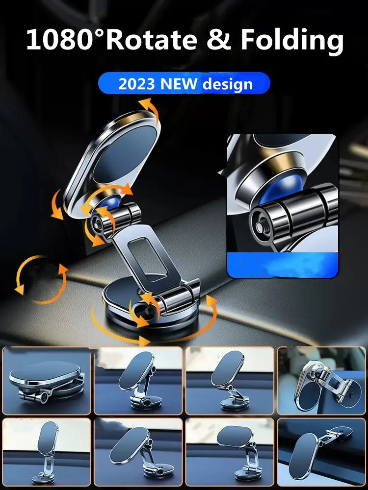 Magnetic Car Phone Holder 360° Rotate Magnet Smartphone Stand Support GPS Foldable Phone Bracket in Car Holder for IPhone Huawei