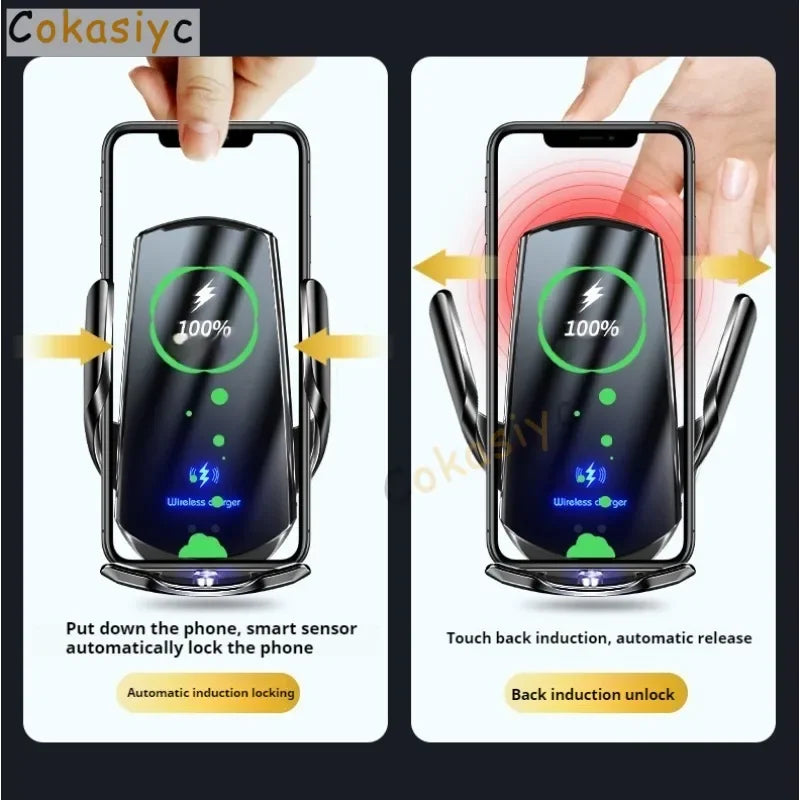 Car Phone Holder For AUDI A6 C8 A7 2019 2020 2021 2022 2023 2024 Mobile Phone Mounts Car Wireless Charging Special Fixed Base