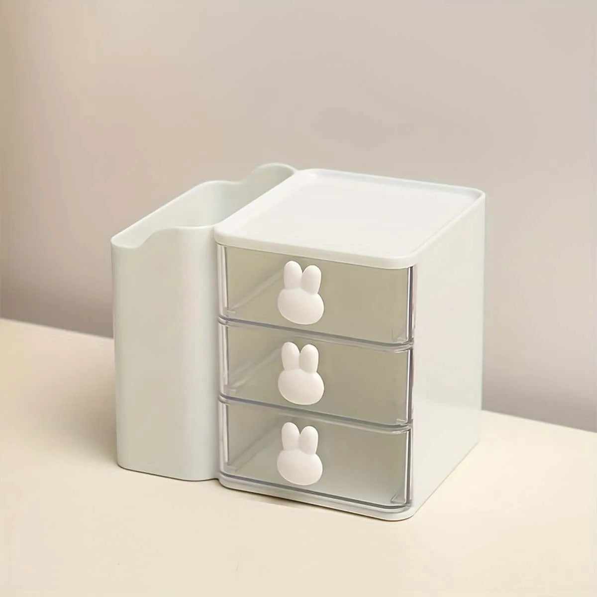 Desktop Organizer WIth Drawer Multifunctional Drawer Storage Box LargeCapacity Stationery Organizer For Cosmetic Office Supplies