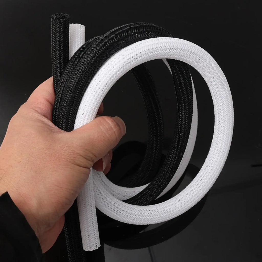 1-2m Cable Sleeve Organizer Under Desk Cord Management Home Office Power Cord Audio Video Line Organizers Computer Wire Cover