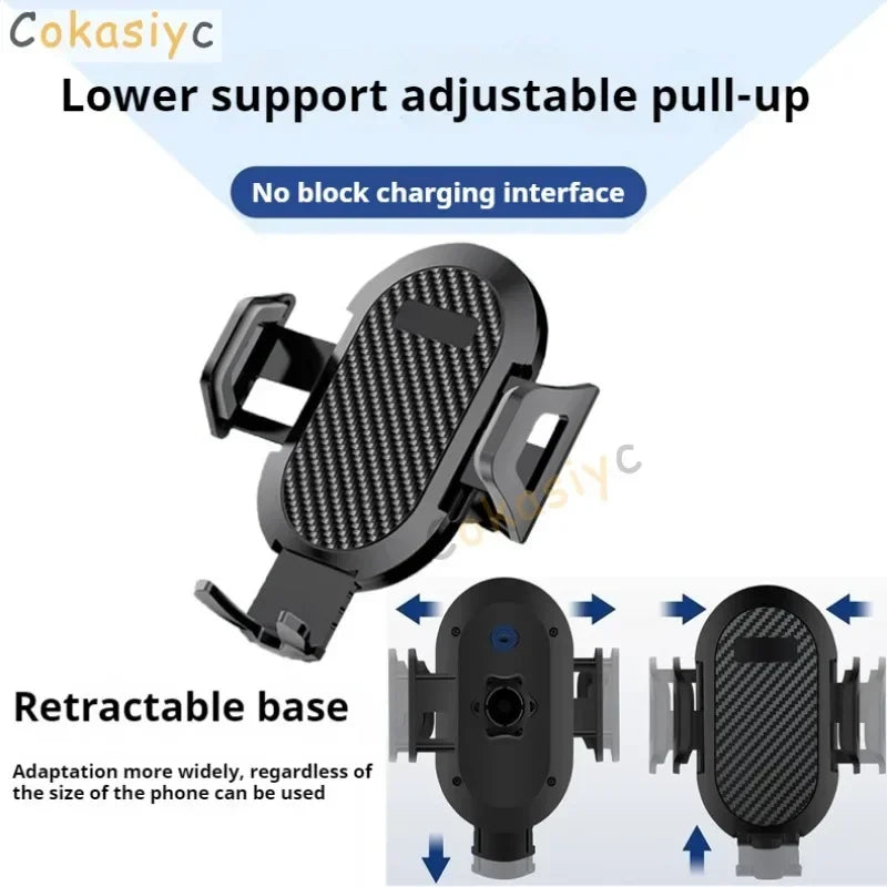 Car Phone Holder For AUDI A6 C8 A7 2019 2020 2021 2022 2023 2024 Mobile Phone Mounts Car Wireless Charging Special Fixed Base