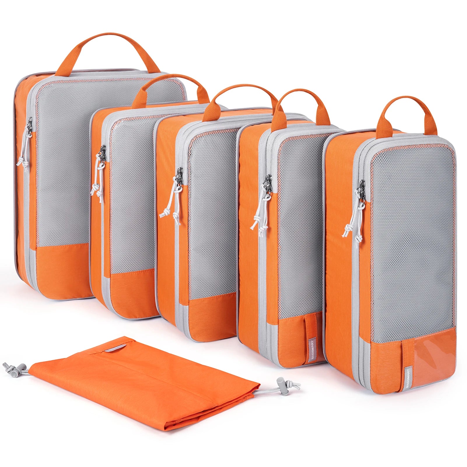 BAGSMART Compression Packing Cubes for Travel - 6/4/2 Set Lightweight Durable Luggage Organizer Bags Travel Essentials