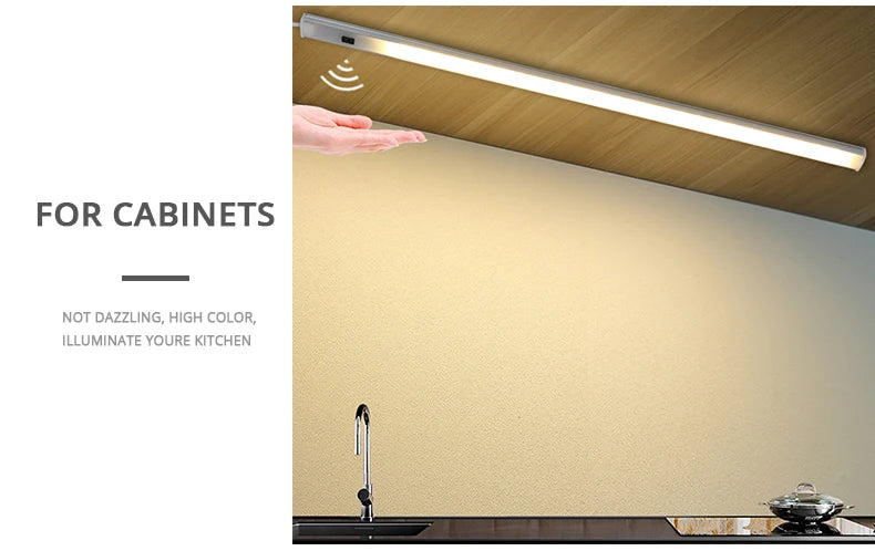USB LED Lights Room Decoration 5V Lamp Hand Sweep Sensor Lamp Aluminum Lights Bar For Kitchen Closet Bedroom Night Lighting