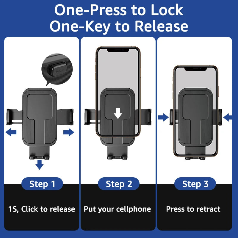 Car Phone Holder 360 Degree Rotation Universal Air Vent Mobile Phone Holder in Car Support for 4.7-7.2inch Telephone Car Stand