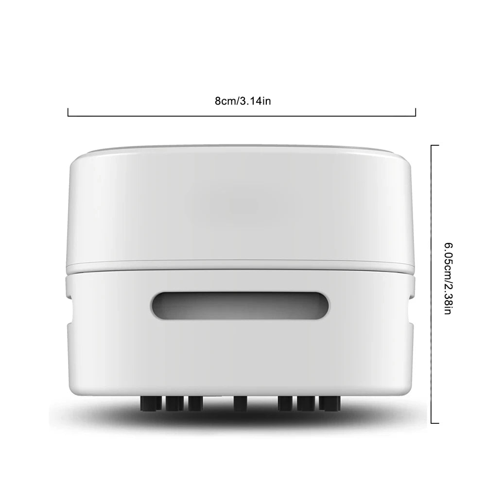 Mini Desktop Vacuum Cleaner Powerful USB Rechargeable High Suction Crumb Vacuum Detachable Design for Home Office Car