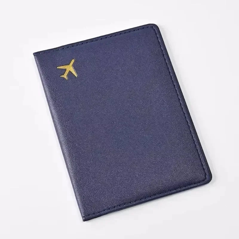 Passport Covers Travel Wallet Id Card Holder Fashion Airplane Print Passport Holder Women Men Passport Cover Flight Ticket Clip