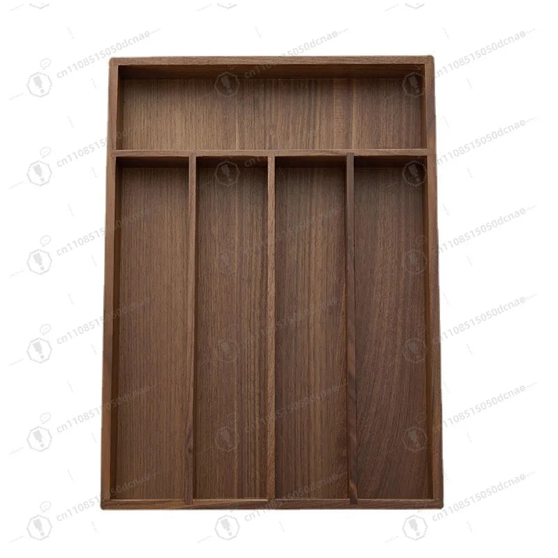Large Storage Box Drawer Cutlery Food Jewelry Box Wooden Kitchen Cutlery Storage Box