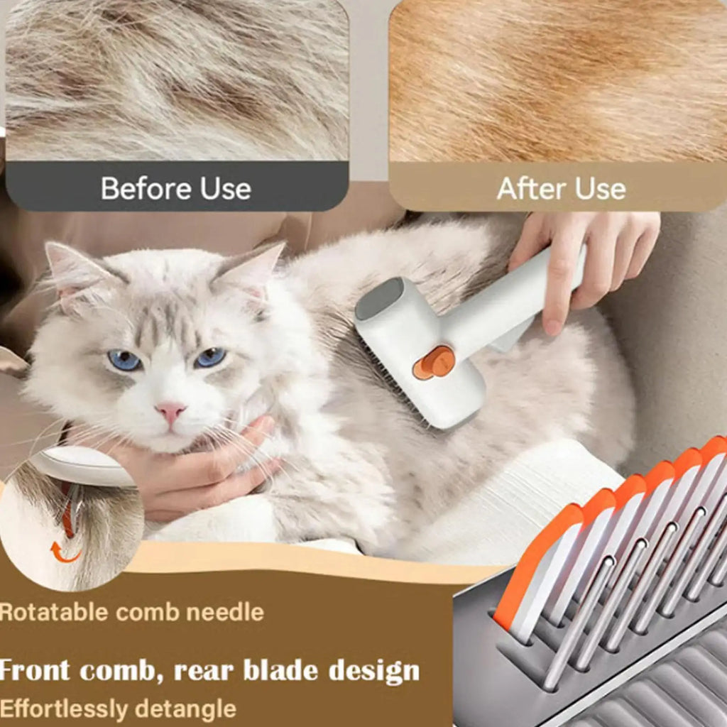 Professional Hair Remover Pet Grooming Comb, Dog Shedding Brush Self-Detangling for Cats Puppy Horse Doodle Bathing Washing