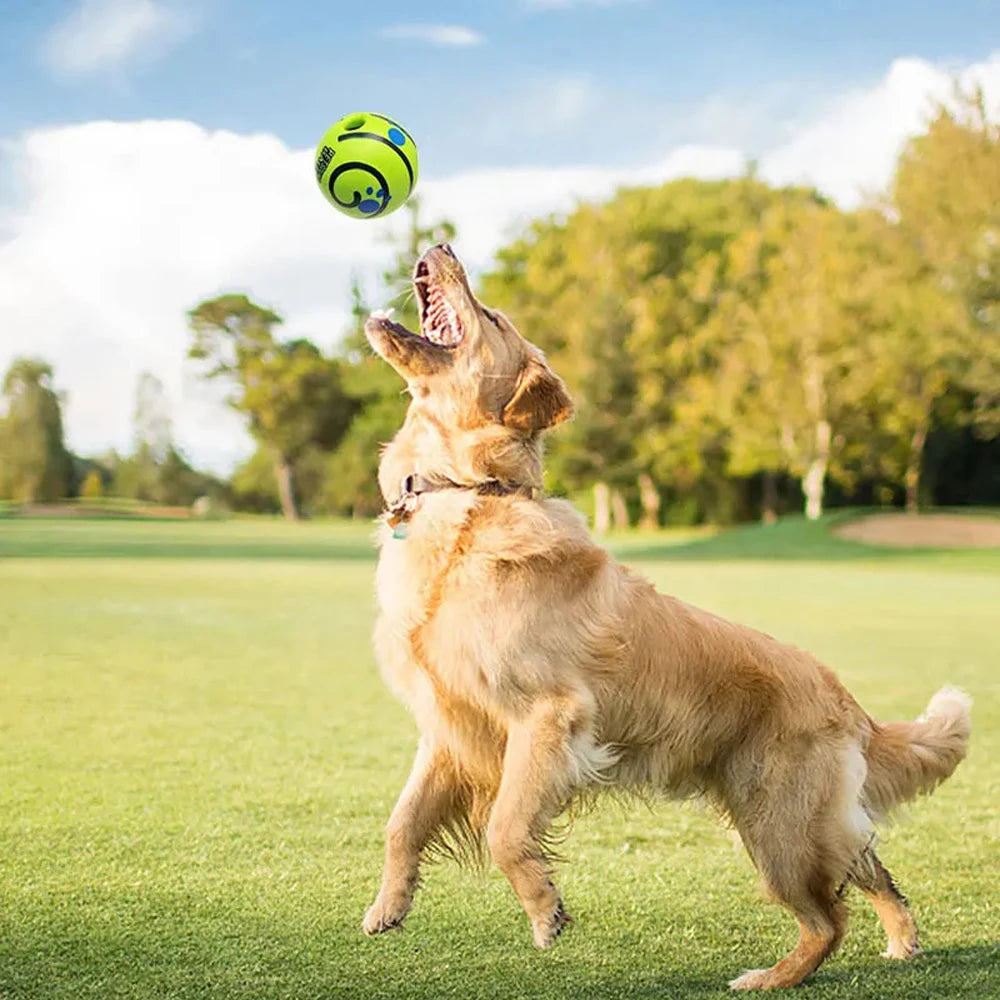 Dog Toy Wobble Wag Giggle Ball Getting Dog IQ Attention Training Toy Fun Giggle Sounds When Rolled or Shaken Pet Interactive Toy