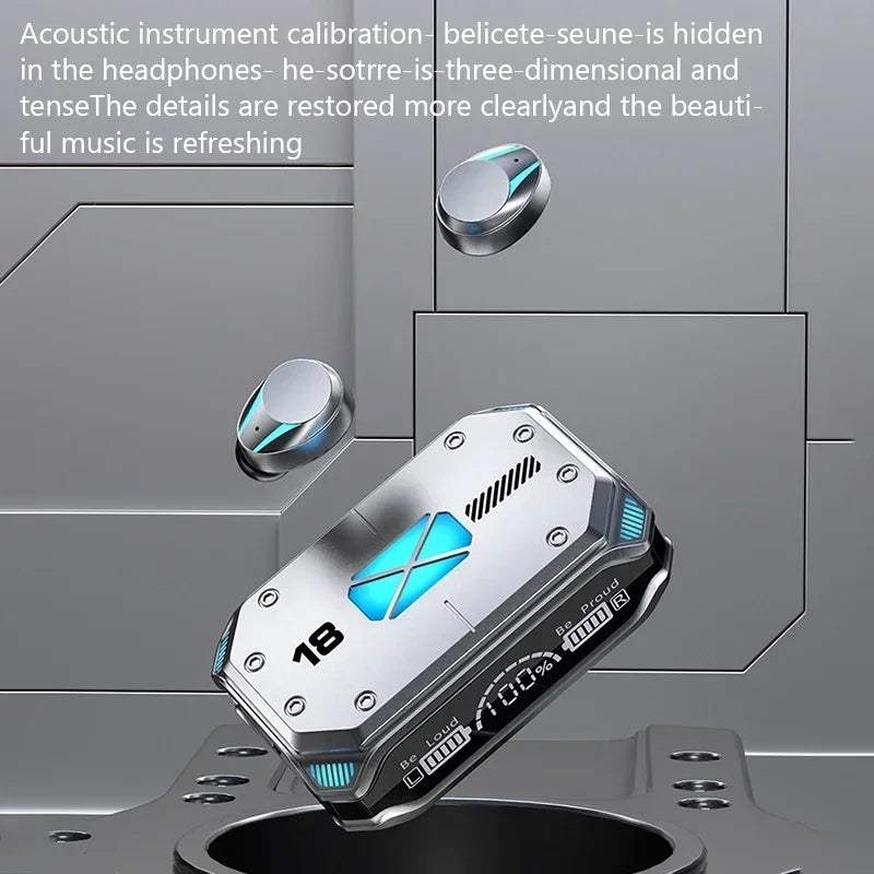 NEW Bluetooth Earphones Wireless Headphones Smart Touch Wireless Headset LED Display Stereo Sound Earbuds for All Smartphones