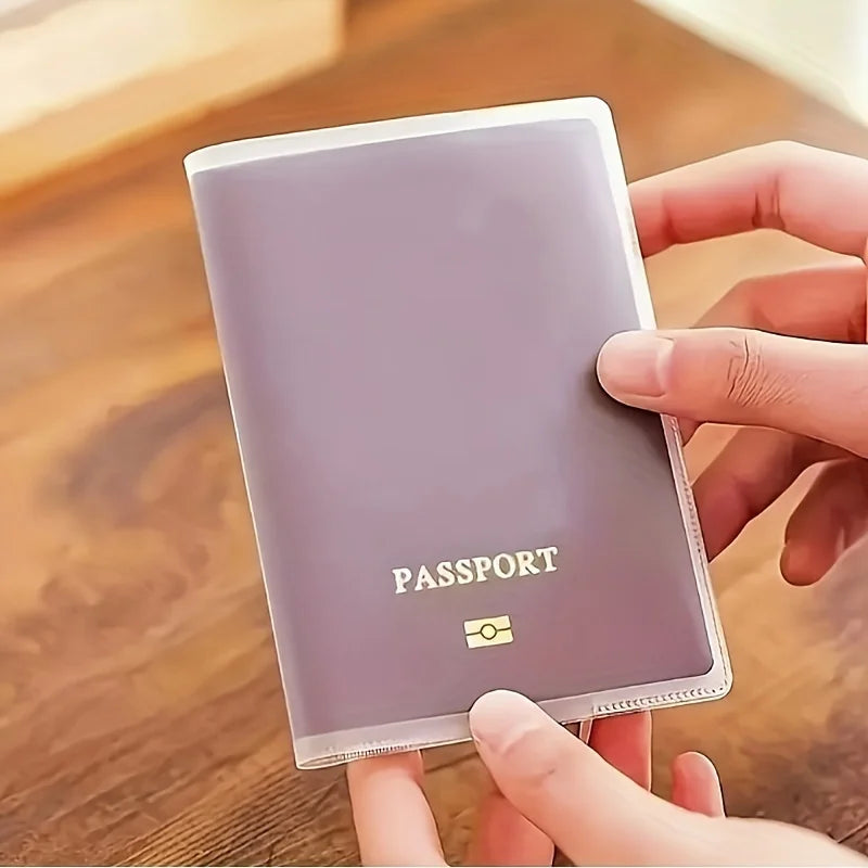 [Passport Holder] 2/4pcs Durable Passport Holder with Multi-Card Slots, Scratch-Resistant Document Protector - Transparent